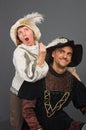 The musketeer and its muse Royalty Free Stock Photo