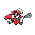 Musketeer Lacrosse Mascot Royalty Free Stock Photo