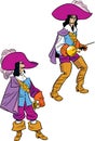 Musketeer in two poses