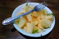 Muskmelon Fruit delicious and healthy. Melon slice on plate. Bangladeshi seasonal fruit.