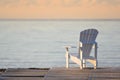 Muskoka Chair Overlooking Lake Ontario, Woodbine Beach, Toronto Royalty Free Stock Photo
