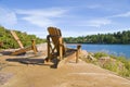 Muskoka Chairs On a Big Rock