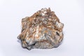 Muskovit gem sparkling because of high content of metal elements isolated Royalty Free Stock Photo