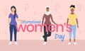 Muslim, african, black woman celebrate, Women of different ages and cultures together in international womenÃÂ´s day