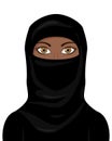 Muslim Afro Woman wearing a Niqab Royalty Free Stock Photo