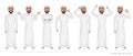 Muslim Arab Man character set of emotions