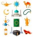 Muslim arabic colorful icons