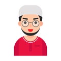 Muslim avatar , Muslim people flat icon