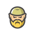 Muslim beard Men Vector icon Cartoon illustration.