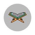 Muslim book Isolated Vector icon that can be easily modified or edited