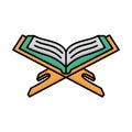 Muslim book Isolated Vector icon that can be easily modified or edited