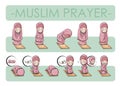 Muslim boys teach the prayer process.
