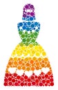 Rainbow Muslim bride Composition Icon of Spheres