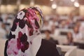 Muslim business woman having presentation during regional business investment conference Royalty Free Stock Photo