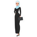 Muslim businesswoman with briefcase