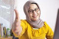 Muslim Businesswoman Offering Hand Shake Royalty Free Stock Photo