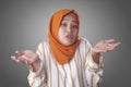 Muslim Businesswoman shows Denial or Refusal Gesture Royalty Free Stock Photo