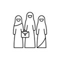 Muslim businesswomen icon. Element of businesswoman in muslim world for mobile concept and web apps icon. Thin line icon for