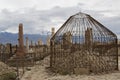 Muslim cemetery in Kyrgyzstan Royalty Free Stock Photo