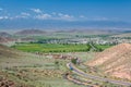 Muslim cemetery in mountains of Central Asia