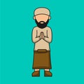 Muslim Character Vector Design Collection Royalty Free Stock Photo