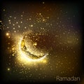 Muslim community golden cover of ramadan