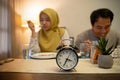 muslim couple having breakfast or sahur