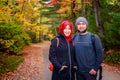 Muslim couple from Indonesia taking picture in Canada Royalty Free Stock Photo