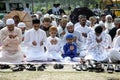 The Muslim devotees perform eid ul fitr namaz in the city of Kolkata
