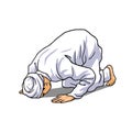 Muslim Doing Salah