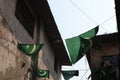 Muslim flags in Dharavi Royalty Free Stock Photo