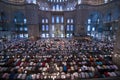 Muslim Friday prayer, blue mosque Turkey Royalty Free Stock Photo