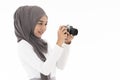 Muslim girl Camera Royalty Free Stock Photo