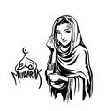 Muslim Girl salam-u-alaikum gesture Islamic - how are you -