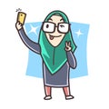 Muslim girl selfie