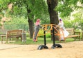 Muslim girls on playground Royalty Free Stock Photo