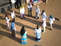 Muslim Girls playing at school in Egypt