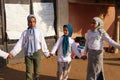 Muslim Girls playing at school in Egypt
