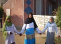 Muslim Girls playing at school in Egypt