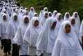 Muslim girls procession Royalty Free Stock Photo