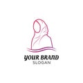 Muslim hijab logo template design