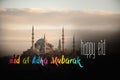 Muslim holiday festival Happy Eid al-Adha mubarak wording