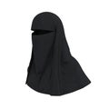 Muslim Islamic Women Burqa with Face Cover Niqab on white. 3D illustration