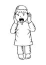 Muslim kid adzan Royalty Free Stock Photo