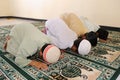 Muslim Kids Praying Royalty Free Stock Photo