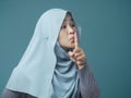 Muslim Lady Shushing Gesture