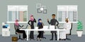 Muslim male and female in the workplace