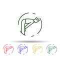 Muslim man prayer ruku multi color icon. Simple thin line, outline vector of prayer icons for ui and ux, website or mobile