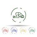 Muslim man prayer sujud multi color icon. Simple thin line, outline vector of prayer icons for ui and ux, website or mobile Royalty Free Stock Photo