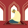 Muslim man praying to God Royalty Free Stock Photo